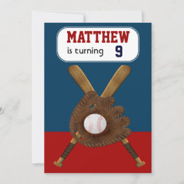 Baseball Geburtstagsparty Einladung