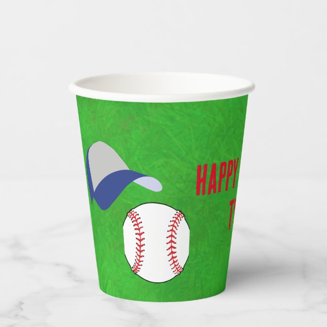 Baseball Geburtstagsparty Paper Cup Pappbecher (Vorderseite)