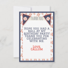 Baseball Geburtstagswohnung Danke Karte