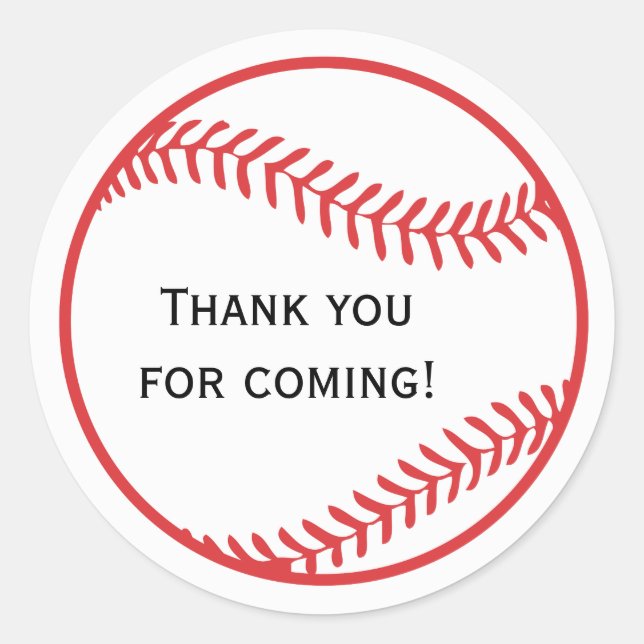 Baseball-Gefallen-Sticker Runder Aufkleber (Vorderseite)