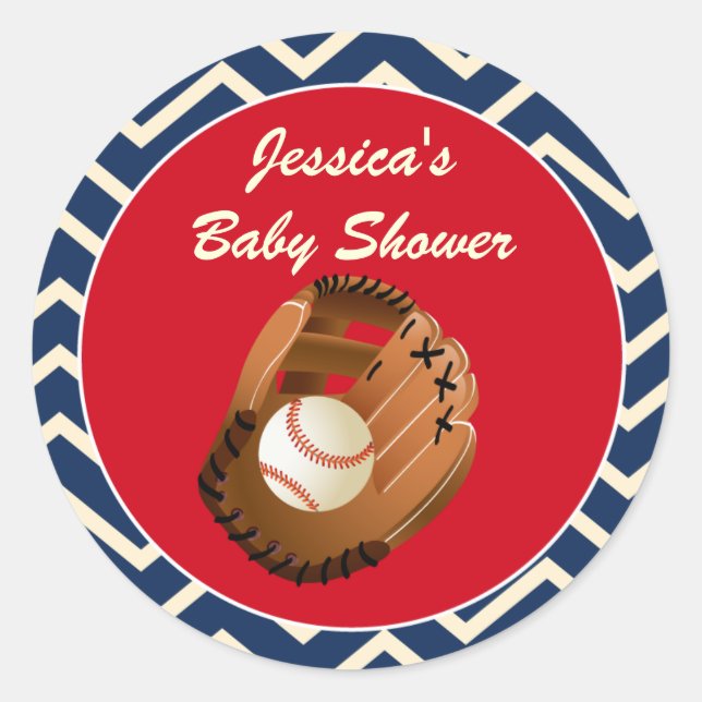 Baseball Gefallen Stickers (Vorderseite)