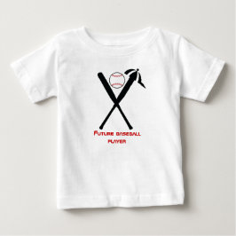 Baseball gekreuzte Fledermäuse und Kappe schwarz,  Baby T-shirt