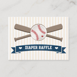 Baseball gekreuzte Schläger Windel-Raffelkarten Begleitkarte