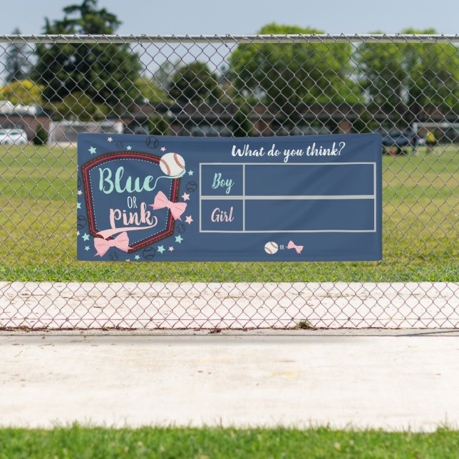 Baseball-Gender-Offenbarung Banner (Insitu)
