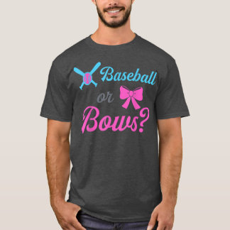 Baseball Gender Reveal TeamBaseball oder Bow Daddy T-Shirt
