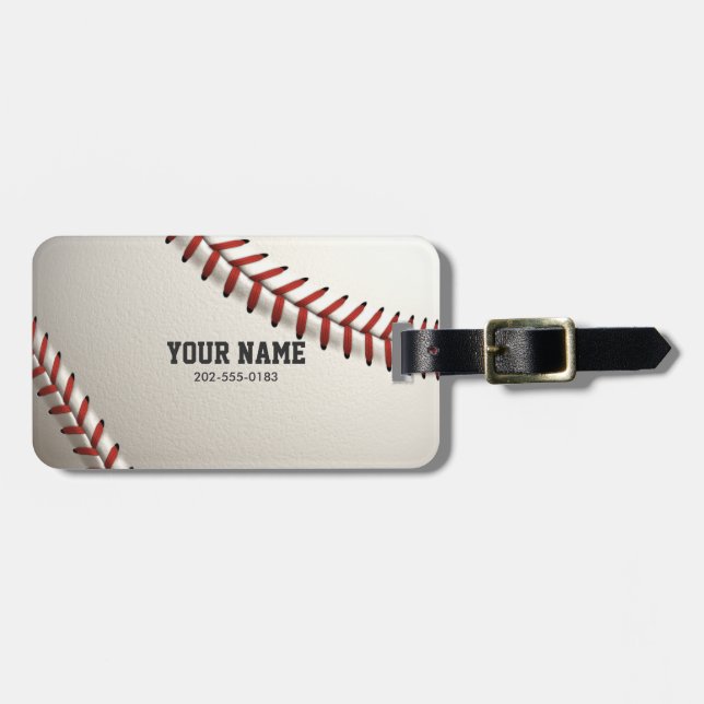 Baseball Gepäckanhänger (Vorderseite horizontal)