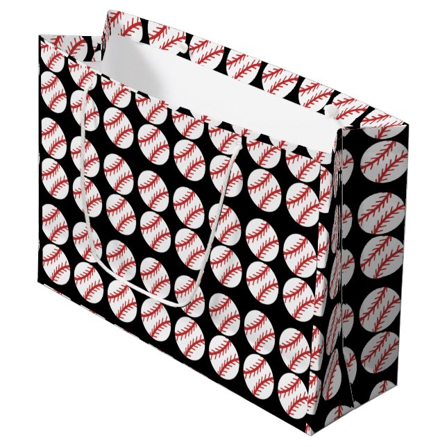 Baseball-Geschenk-Tasche Große Geschenktüte (Vorderseite Schrägansicht)