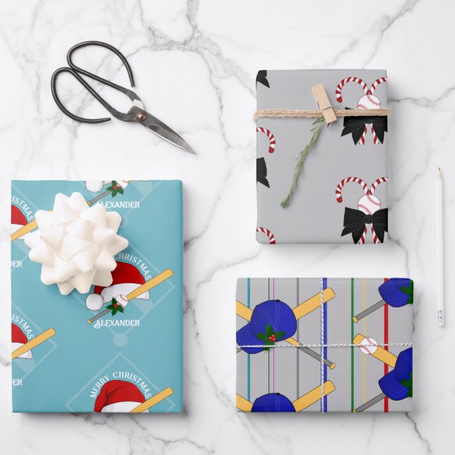 Baseball-Geschenk Wrap HAMbyWG Geschenkpapier Set (Vorderseite)