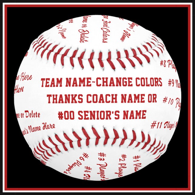 Baseball Geschenke für Senioren, Baseball Coach Ge (Senior baseball gift ideas. Gifts for baseball team or personalized baseball coach gifts. Red.)