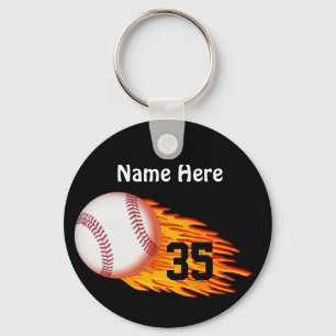 Baseball Geschenke für Teenager mit NAME und NUMME Schlüsselanhänger