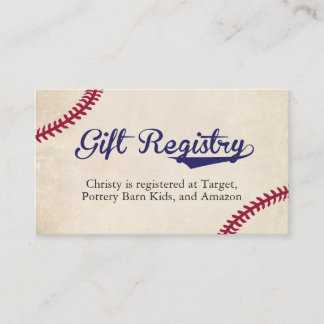 Baseball-Geschenkgutschrift Beipackkarten einfügen Begleitkarte