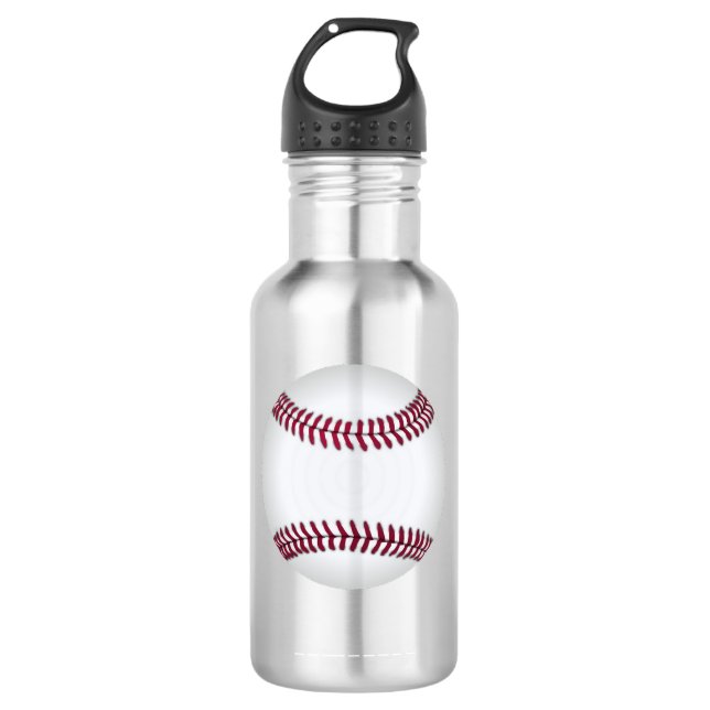 Baseball-Gewohnheit Edelstahlflasche (Vorderseite)