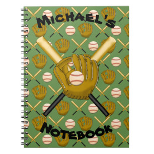 Baseball-gewundenes Notizbuch Notizblock