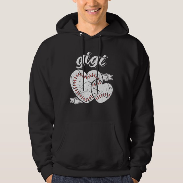 Baseball Gigi Heart Ball Cool Baseball Proud Grand Hoodie (Vorderseite)