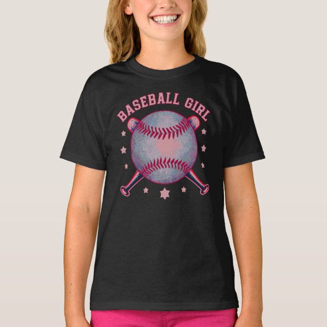 Baseball Girl Baseball Lover Geschenk T-Shirt (Vorderseite)