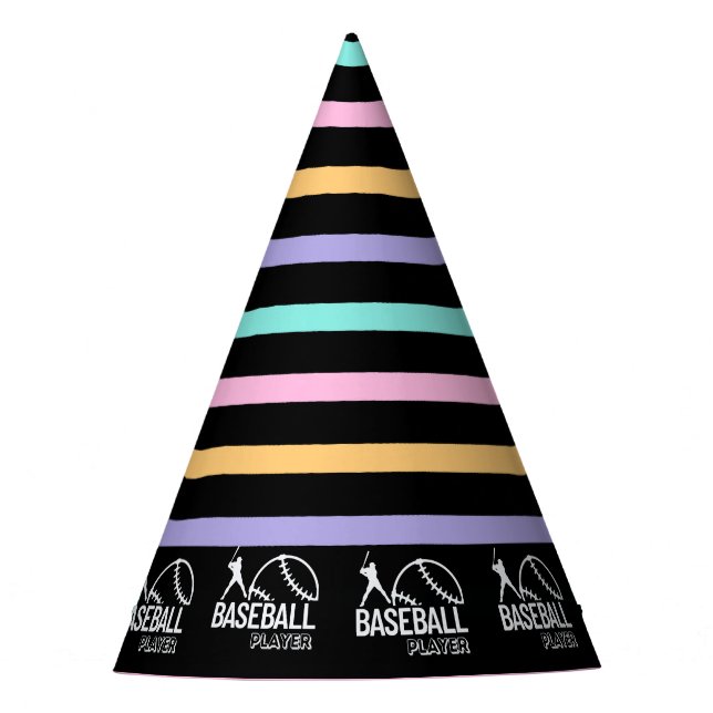 Baseball Girl Birthday, Baseball Player Gift Party Partyhütchen (Vorderseite)