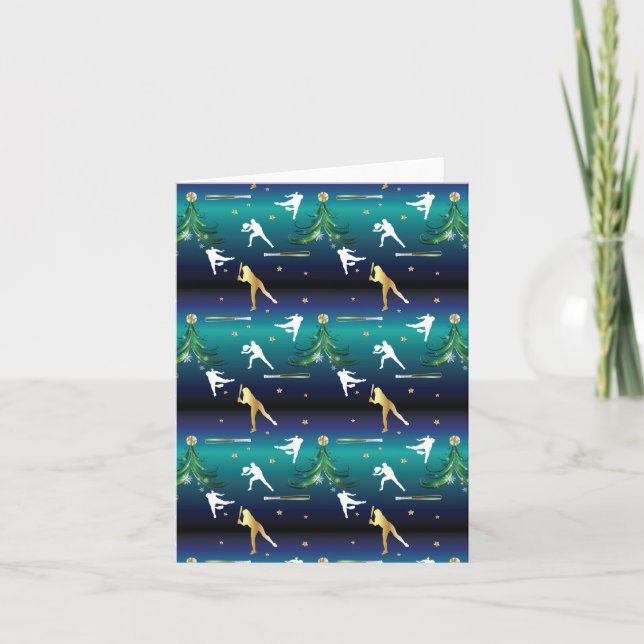 Baseball Girls Softball Weihnachten Karte (Vorderseite)