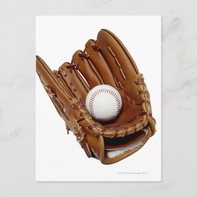 Baseball Glove and Ball Postkarte (Vorderseite)