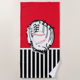 Baseball Glove Beach Handtuch