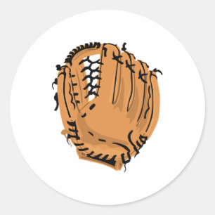 Baseball Glove Runder Aufkleber
