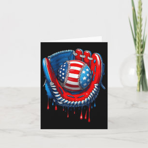 Baseball Glove Tropfen Boy Ice Cream Patriotic Us  Karte