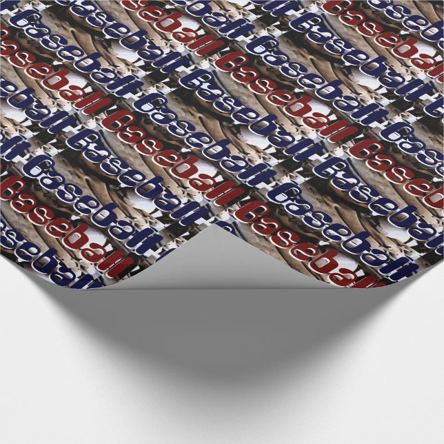 Baseball Glove und Ball Graphics Geschenkpapier (Ecke)