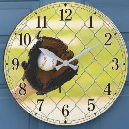 Baseball Glove Vintage Catcher's Mitt Sports Große Wanduhr