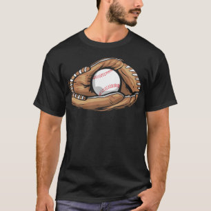 Baseball Glove with Baseball america baseball T-Shirt