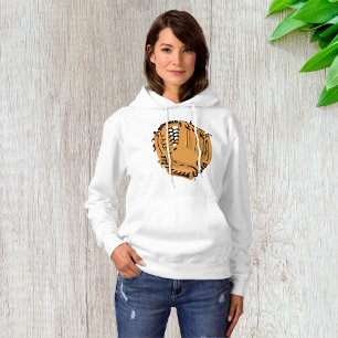 Baseball Glove Womens Hoodie