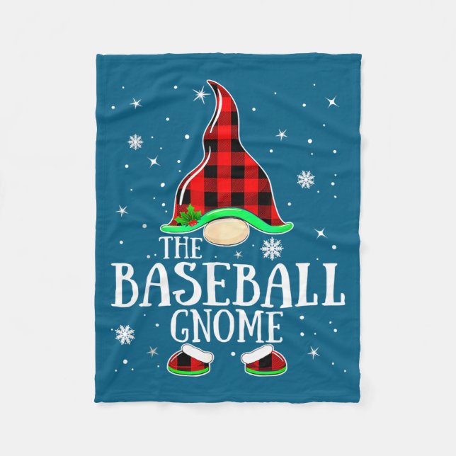 Baseball-Gnome-Buffalo-Kariert passend Fleecedecke (Vorderseite)
