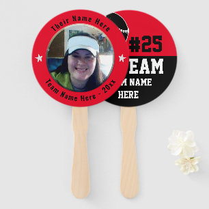 Baseball Go Team Spirit Ein Foto Red Hand Fan Fächer