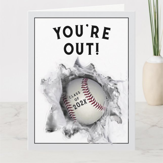 Baseball Graduation 2023card Karte (Vorderseite)