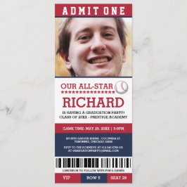 Baseball Graduierungspartei lädt ein Einladung