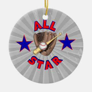 Baseball-Grafik Keramik Ornament