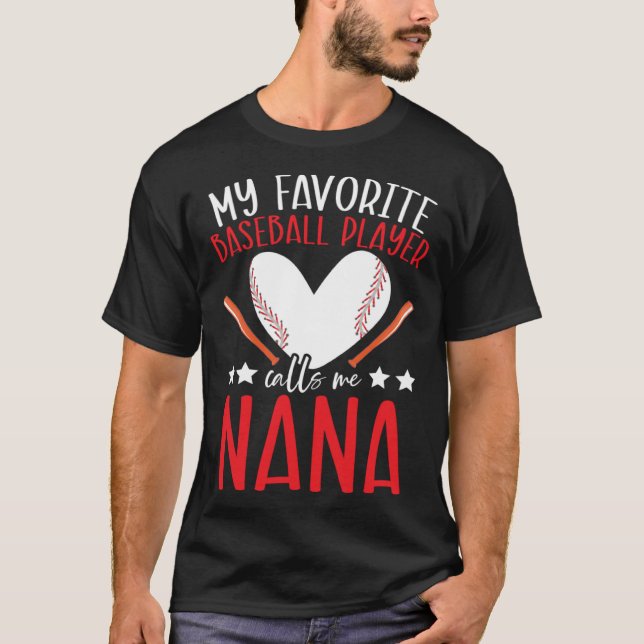 Baseball Grandma Grandmother Granny Grandparents D T-Shirt (Vorderseite)