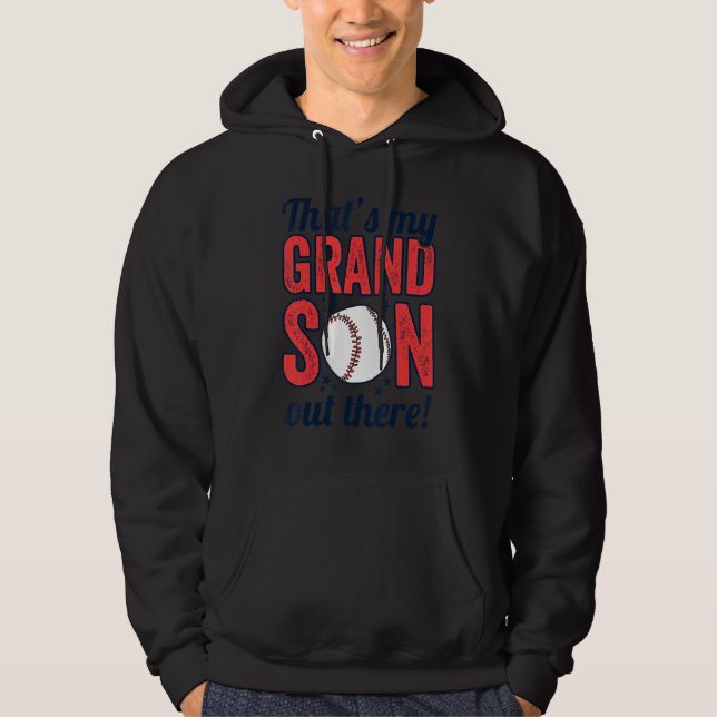 baseball grandma  that's my grandson out there foo hoodie (Vorderseite)