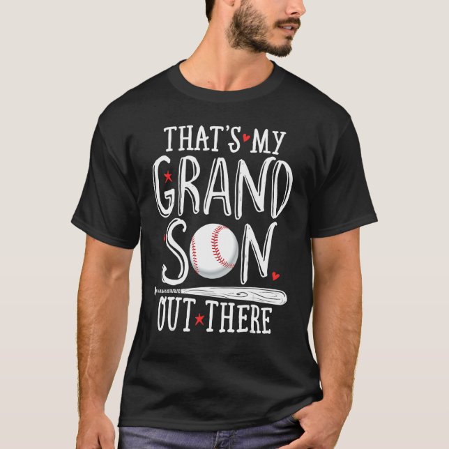 baseball grandma that's my grandson out there foot T-Shirt (Vorderseite)