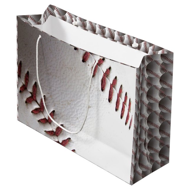 Baseball Große Geschenktüte (Vorderseite Schrägansicht)