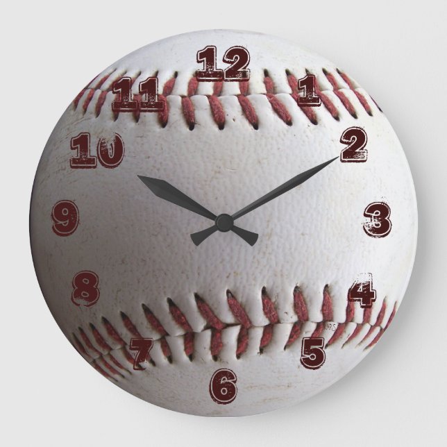 BASEBALL GROßE WANDUHR (Vorderseite)