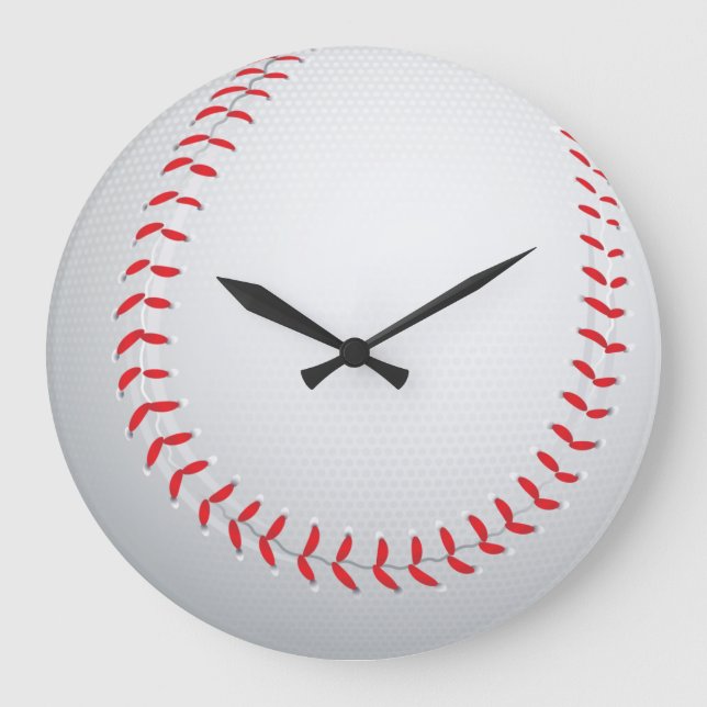 Baseball Große Wanduhr (Vorderseite)