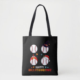 Baseball Halloween And Merry Christmas Happy Tasche