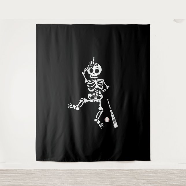 Baseball Halloween-Baseball Wandteppich (Vorderseite)