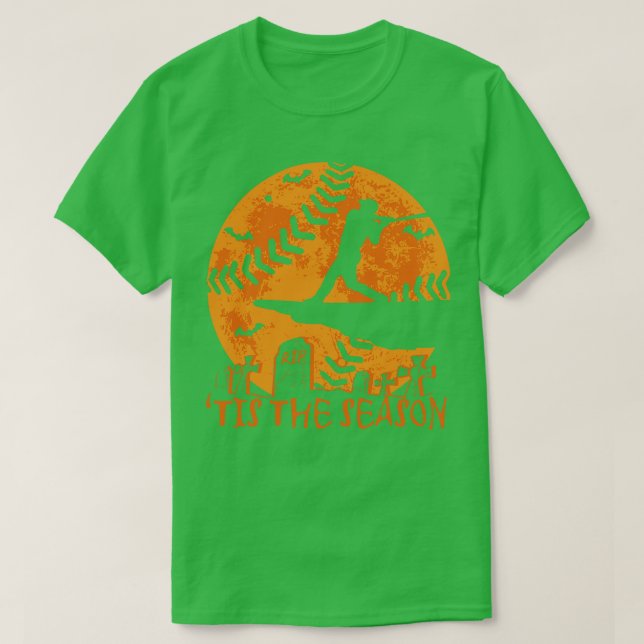 Baseball Halloween ist die Saison Baseball Saison T-Shirt (Design vorne)