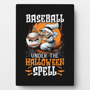 Baseball-Halloween-Süßes-oder-Saures-Baseball-Spie Fotoplatte