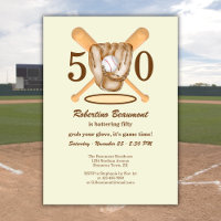 Baseball-Handschuh-Schläger-Themen-Männer-50. Gebu