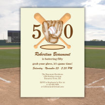 Baseball-Handschuh-Schläger-Themen-Männer-50. Gebu