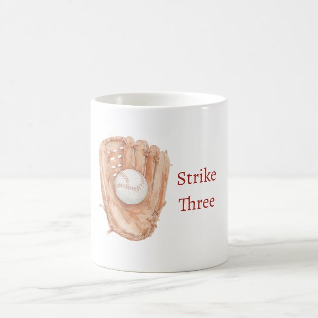 Baseball-Handschuh Strike Drei Kaffeetasse (Mittel)