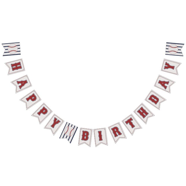 Baseball Happy Birthday Bunt Flag Banner Rot (Alle)