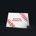 Baseball Happy Birthday Grandson-in-Law Card Karte<br><div class="desc">Baseball</div>