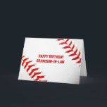 Baseball Happy Birthday Grandson-in-Law Card Karte<br><div class="desc">Baseball</div>